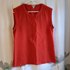 J.Crew Red/Orange Polyester tank